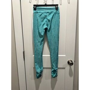 Womens Beyond Yoga Essential Back Gather Green Cropped Leggings Small Activewear